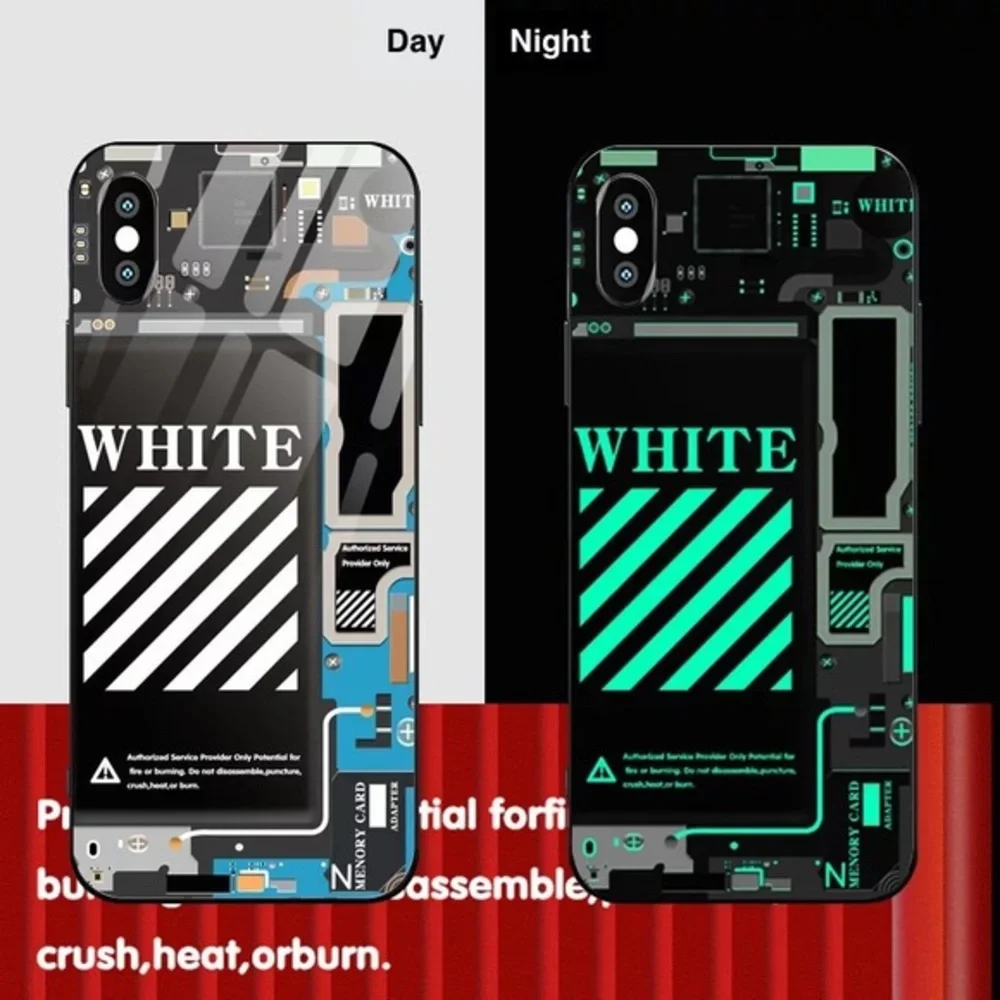 Glowing Off White Case For iPhone 11 Pro & XS MAX